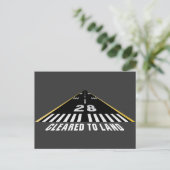 Naar landbaan geklaard briefkaart (Staand voorkant)