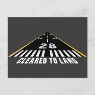 Naar landbaan geklaard briefkaart