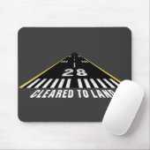 Naar landbaan geklaard muismat (Met muis)