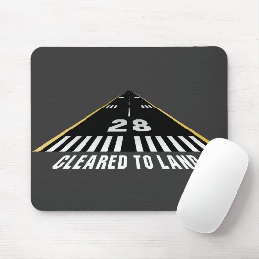 Naar landbaan geklaard muismat (Met muis)