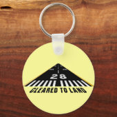 Naar landbaan geklaard sleutelhanger (Voorkant)