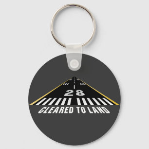 Naar landbaan geklaard sleutelhanger