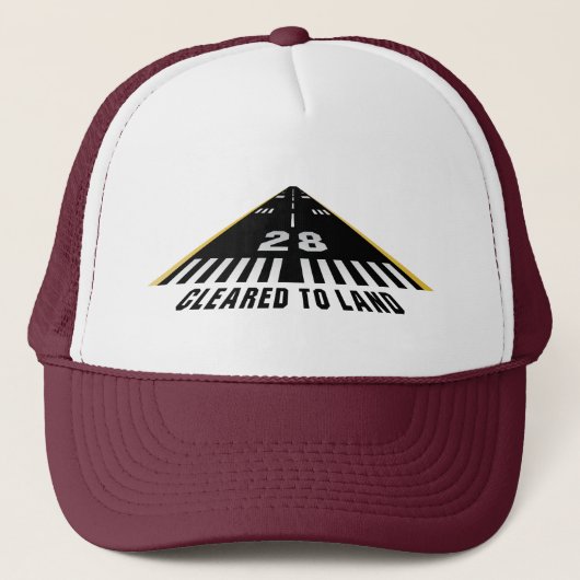 Naar landbaan geklaard trucker pet (Voorkant)