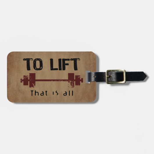 Naar Lift Bodybuilding Bagagelabel (Voorkant horizontaal)