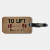 Naar Lift Bodybuilding Bagagelabel (Achterkant horizontaal)