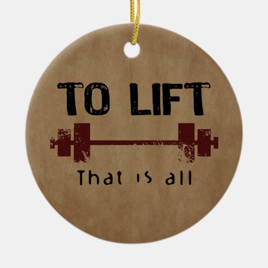 Naar Lift Bodybuilding Keramisch Ornament (Voorkant)