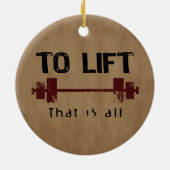 Naar Lift Bodybuilding Keramisch Ornament (Achterkant)