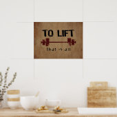 Naar Lift Bodybuilding Poster (Keuken)