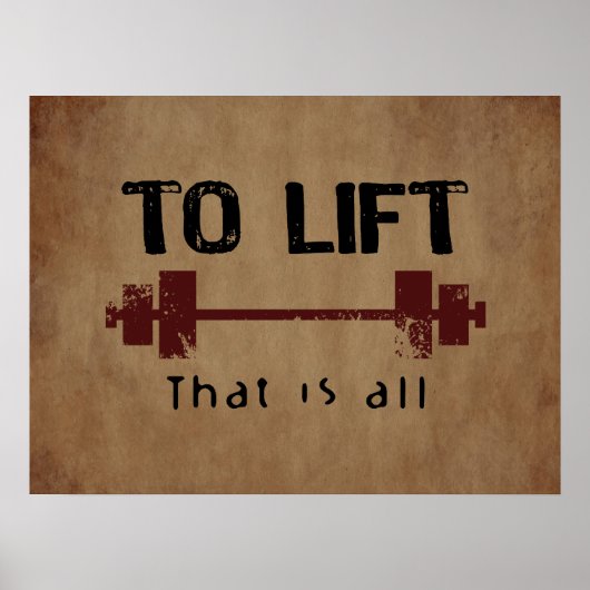 Naar Lift Bodybuilding Poster (Voorkant)
