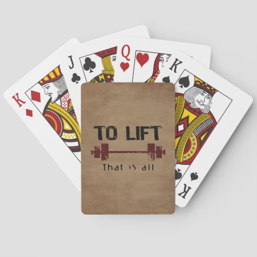 Naar Lift Bodybuilding Speelkaarten (Achterkant)