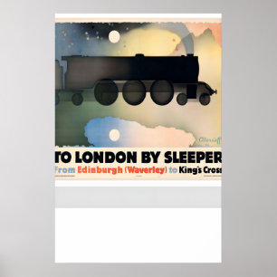 Naar Londen met de slaaptrein van Edinburgh Waverl Poster