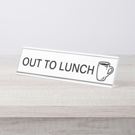 Naar Lunch Bureau Naambordje (Voorkant)