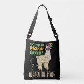 Naar Mardi Gras Alpaca de kralen Crossbody Tas (Voorkant)