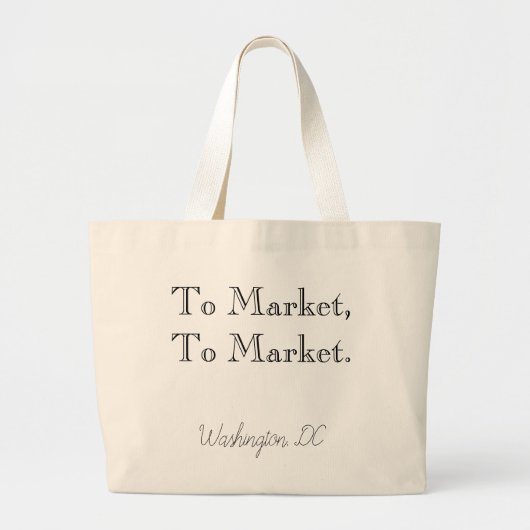 "Naar markt, naar markt" Grote Tote Bag (Voorkant)