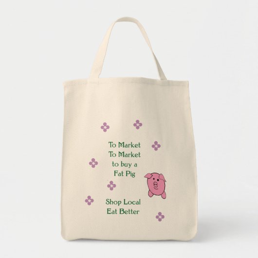 Naar markt, naar marktwinkel Lokaal Tote Bag (Voorkant)