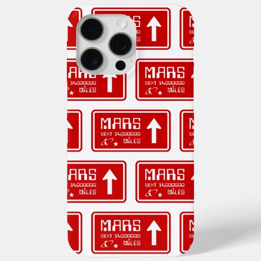 Naar Mars Highway Sign Case-Mate iPhone Case (Achterkant)