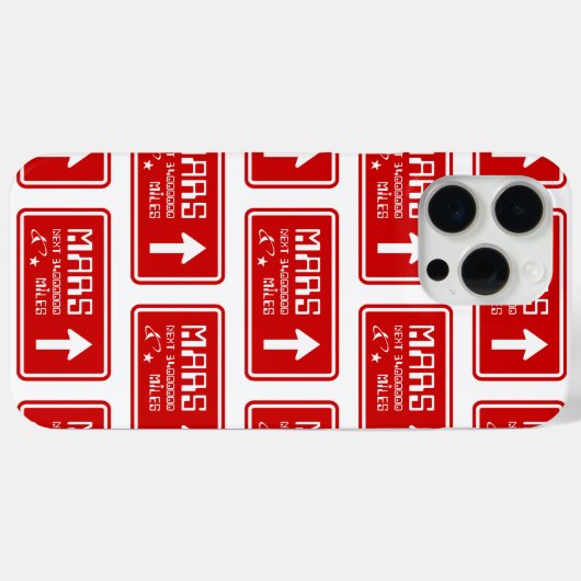 Naar Mars Highway Sign Case-Mate iPhone Case (Achterkant (horizontaal))