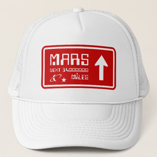 Naar Mars Highway Sign Trucker Pet (Voorkant)