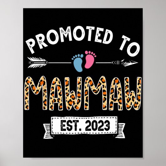 Naar Mawmaw Est 2023 Leopard Moederdag Poster (Voorkant)