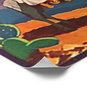 Naar Mexico door de lucht, een oud poster (Hoek)