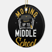 Naar middelbare school, basisschool keramisch ornament (Links)