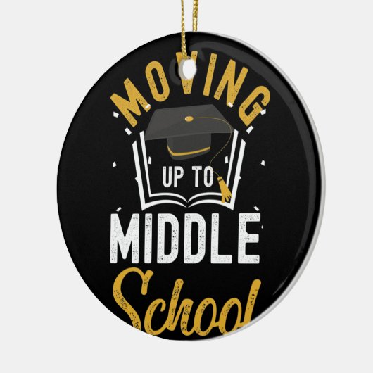 Naar middelbare school, basisschool keramisch ornament (Links)