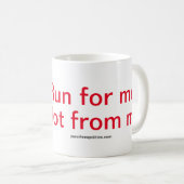 Naar mij rennen koffiemok (Voorkant rechts)