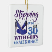 Naar mijn 30e verjaardag met Gods Grace Keramisch Ornament (Rechts)