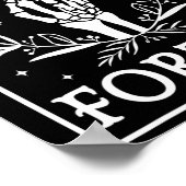 Naar mijn 40ste verjaardag Skeleton Gothic Hallow Poster (Hoek)