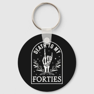 Naar mijn 40ste verjaardag Skeleton Gothic Hallow Sleutelhanger
