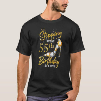 Naar mijn 55e verjaardag vrouwen op hoge hoogte 55 t-shirt