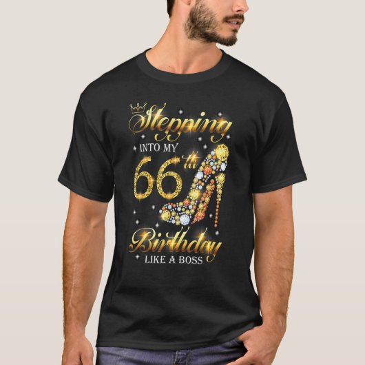 Naar mijn 66e verjaardag als een bendag W T-shirt (Voorkant)