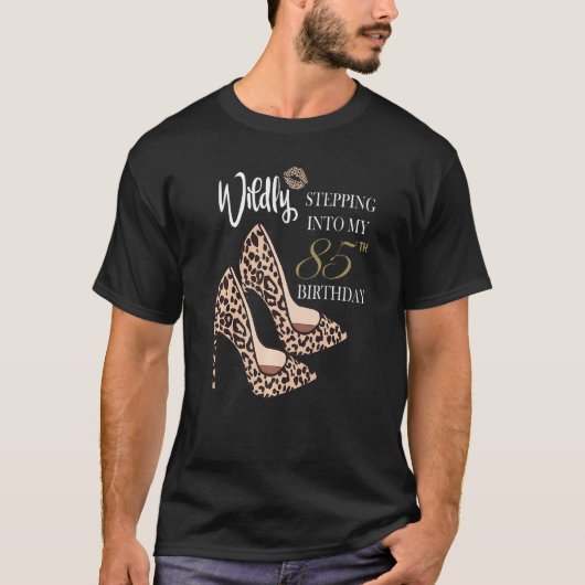 Naar mijn 85e jaarse luipaard printplaat t-shirt (Voorkant)