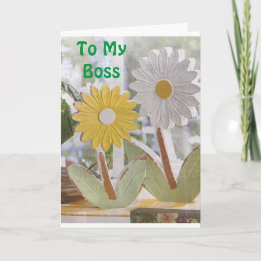 NAAR MIJN AMAZING **BOSS** BIRTHDAY KAART (Voorkant)