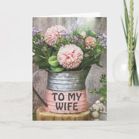 NAAR MIJN AMAZING **WIFE** BIRTHDAY-KAART KAART (Voorkant)