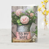 NAAR MIJN AMAZING **WIFE** BIRTHDAY-KAART KAART (Gele Bloem)