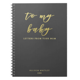 Naar mijn Baby - Schattige Gold Script Pregnancy J Notitieboek