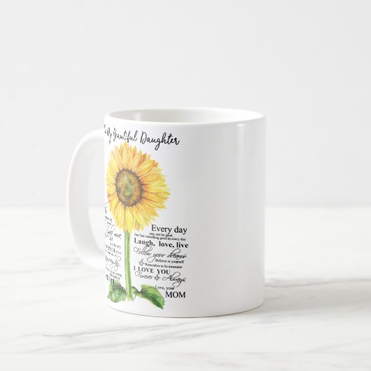 Naar mijn beatige dochter koffiemok (Voorkant links)