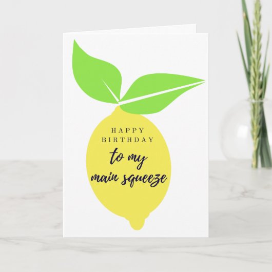 Naar mijn belangrijkste squeeze verjaardag Kaart (Voorkant)