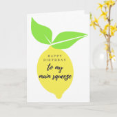 Naar mijn belangrijkste squeeze verjaardag Kaart (Gele Bloem)