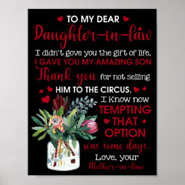 Naar mijn beste dochter in de wet poster