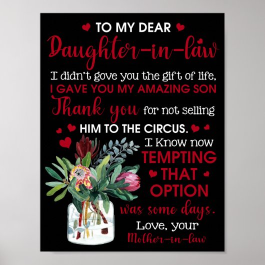 Naar mijn beste dochter in de wet poster (Voorkant)