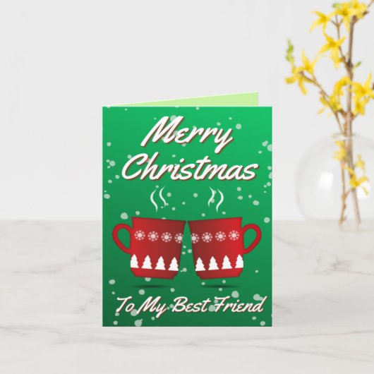 Naar mijn beste kerstfeest kaart (Gele Bloem)