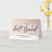 Naar mijn beste vriend op je huwelijksdag, Bride G Kaart (Gele Bloem)