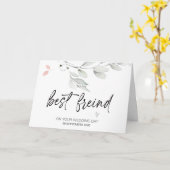 Naar mijn beste vriend op je huwelijksdag, Bride G Kaart (Gele Bloem)