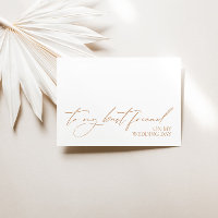 "Naar mijn beste vriend op mijn trouwdag" bericht 