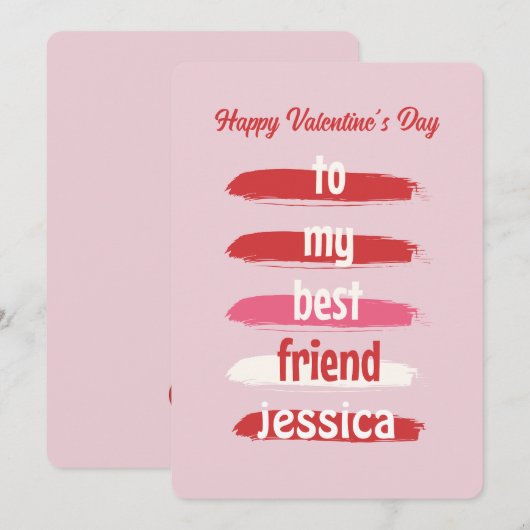 Naar mijn beste vriend Valentijns Feestdagenkaart (Voorkant / Achterkant)