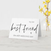 Naar mijn beste vriendin op haar bruiloft voor Bri Kaart (Gele Bloem)