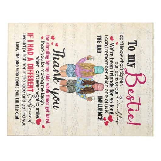 Naar mijn Bestie. We zijn al zo lang vrienden Notitieblok (Voorkant)