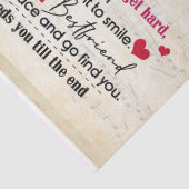 Naar mijn Bestie. We zijn al zo lang vrienden Tissuepapier (Detail)